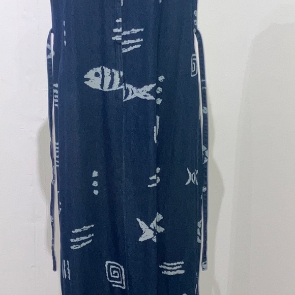 Vintage Denim sea motif maxi dress - Picture 3 of 11